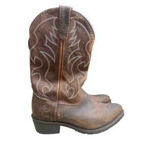 Double H Brown Leather Cowboy Boots Style 3282 Men Size 9.5 Made in USA